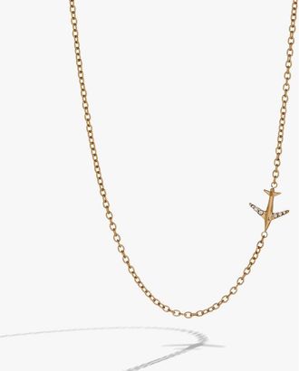 Alex and Ani Airplane Inline Necklace in Gold at Nordstrom
