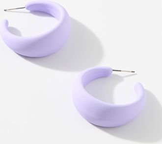 Simons Womens Large coloured acrylic Hoop Earrings