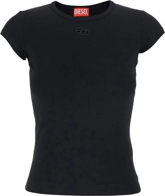 Diesel Dames, Tops, Zwart, Maat: L Katoen