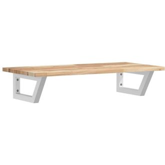 vidaXL Vidaxl - Estante De Lavabo De Pared Acero Y Madera Maciza De Acacia