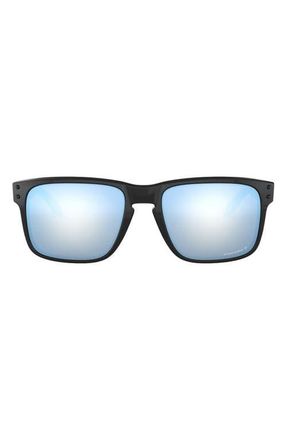 Oakley Holbrook 57mm Prizm Polarized Keyhole Sunglasses in Black at Nordstrom