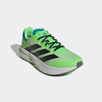adidas Laufschuh ADIDAS PERFORMANCE DURAMO SPEED 2, Herren, Gr. 42,5, schwarz (lime burst, core schwarz, pure teal), Synthetik, Textil, Schuhe Laufschuh