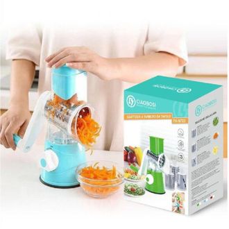Trade Shop Trade Shop - Grattugia A Tamburo Manuale Per Cucina Casa Da Tavolo Tritatutto Affetta Tx-9722