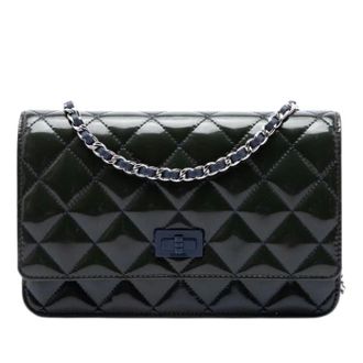 Chanel Pre-owned Wallet on Chain - Dames - Pre-owned - Groen - Maat: ONE Size Leer
