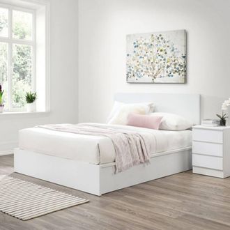 Birlea Ottoman Bed Frame Storage Oslo Gas Lift Black Grey White | Size: King