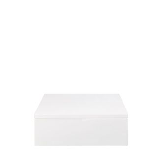 DRAWER Mesita de noche de pared con 1 caj&oacute;n de madera - Blanco