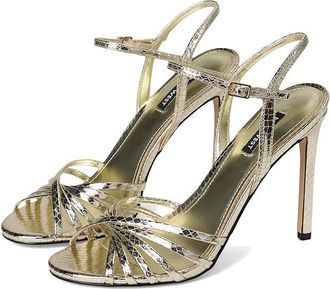 Nine West Meripen Womens Dress Sandals Gold Snake 710 : 8.5 M, Synthetic