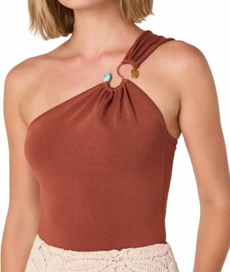 Astr Ania Sweater Top In Brown