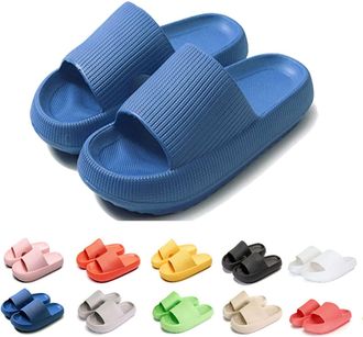 Generic Cloud Sliders Women Men Cozisliders Original Sliders Slippers Pool Summer Bathing Slipper (Blue, Adult, Men, 5, Numeric Range, UK Footwear Size System