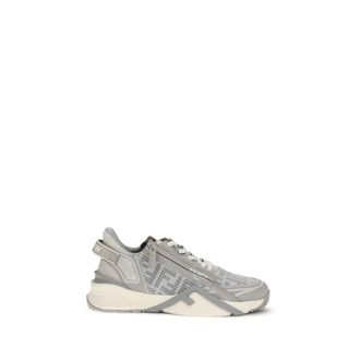 Fendi Gray Polyester Athletic Mens Sneakers