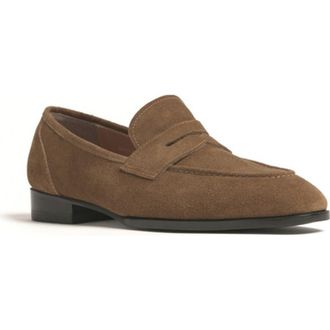 Anthony Veer Belmont Penny Loafer in Havana Brown Suede at Nordstrom, Size 11.5