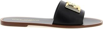 Dolce & Gabbana Black Logo Sandals