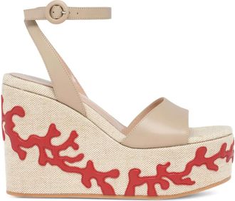 Gianvito Rossi Malia sandalen met plateauzool - Beige
