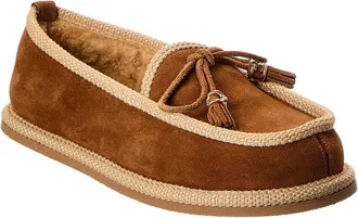 Celine Celine Boubou Suede & Shearling Slipper