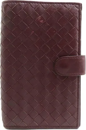 Bottega Veneta Burgundy Intrecciato Wallet (Bi-Fold) (Pre-Owned)