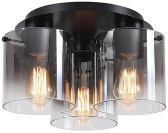 Searchlight Dimmbare Design Deckenlampe Denmark, 3-flammig - Schwarz/Rauchglas Archiviert