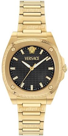 Versace Greca Pulse Goldtone Bracelet Watch, 36mm in Ip Yellow Gold at Nordstrom