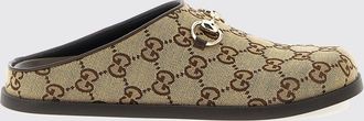 Gucci Slippers in misto cotone con monogram GG jacquard con Horsebit