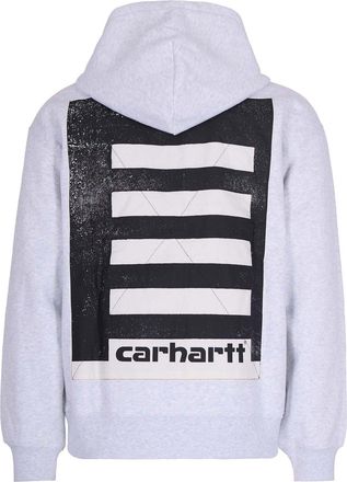 Carhartt Work in Progress Mens Sweatshirt Archive Lines Ash Heather Cotton Sweatshirts Sweater