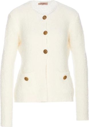 Twinset Cardigans, female, White, Size: XS White Jacket Set for Women