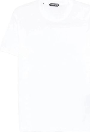 Tom Ford Lyocell-Katoen Jersey T-Shirt - Heren - T-shirts - Wit - S - Katoen - Tops