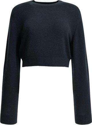 Khaite Masie Cropped Sweater - Knitwear - Mujer - Azul - S