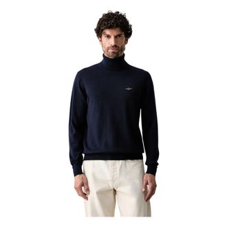 Aeronautica Truien & Vesten, Heren, Blauw, XL, Wol, Turtleneck Trui