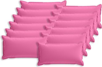 vidaXL Funda De Almohada 12 Uds. Houten Rosa 40 X 80 Cm Poli&eacute;ster Vidaxl