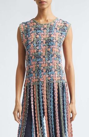 Ulla Johnson Victoria Macram&eacute; Knit Cotton Fringe Tank in Sunweave at Nordstrom, Size X-Small/small