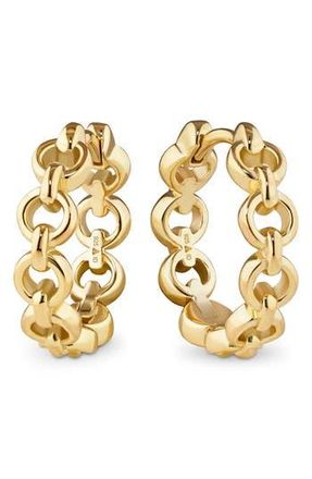 Devata Cable Link Hoop Earrings in Gold at Nordstrom Rack