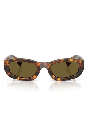 Miu Miu 53mm Irregular Sunglasses in Havana Honey /Dark Brown at Nordstrom