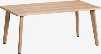 Sklum Sklum - Mesa De Centro Para Jard&iacute;n Rectangular 90x50 Cm En Madera De Acacia Kaela