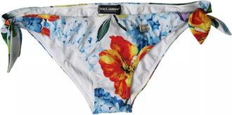 Dolce & Gabbana Floral Print Swimsuit Bikini Broekje - Dames - Bikinis - Veelkleurig - ONE Size - Nylon - Badmode