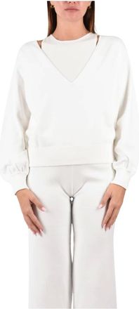Max Mara Jersey con cuello en V Mmlottone - Knitwear - Mujer - Blanco - XS
