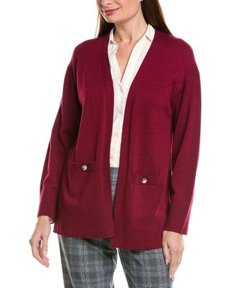 Jones New York Side Slit Wool-Blend Cardigan