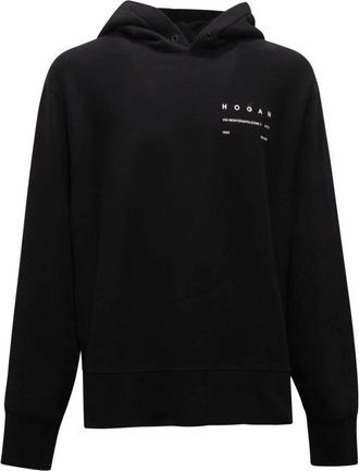 Hogan Felpa Oversize Sweatshirt - Heren - Hoodies - Zwart - L - Katoen - Hoodies & sweatvesten