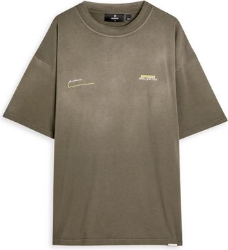 Represent Patron Of The Club Printed Cotton T-shirt - Olive - XS