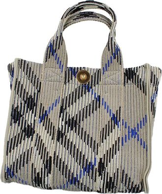 Burberry Womens Mini Knitted Tote - Lichen - Blue - One Size