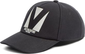 Valentino Garavani Zwarte Geborduurde Logo Katoenen Hoed - Heren - Petten - Zwart - 59 CM - Katoen - Accessoires