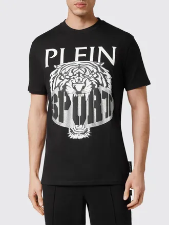 Plein Sport T-shirt slim fit in cotone con stampa grafica a contrasto