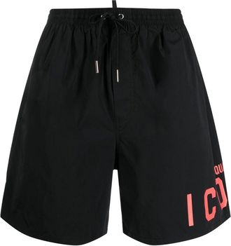 Dsquared2 logo-print swim shorts - men - Elastane/Polyamide - 50 - Black