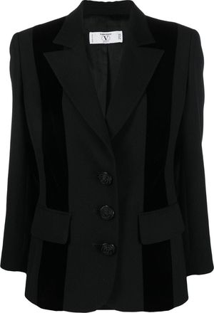 Valentino Garavani 1980s single-breasted blazer - women - Wool/Acetate/Cupro - S - Black