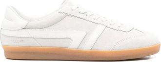 Closed Schoenen, Dames, Wit, 36 EU, Su&egrave;de, Witte Sneakers met Geschulpte Rand