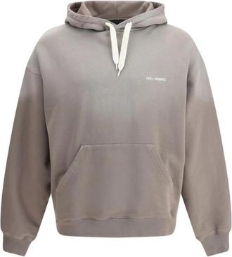 Axel Arigato Verstelbare capuchon katoenen hoodie met kangoeroezak - Heren - Hoodies - Bruin - M - Katoen - Hoodies & sweatvesten
