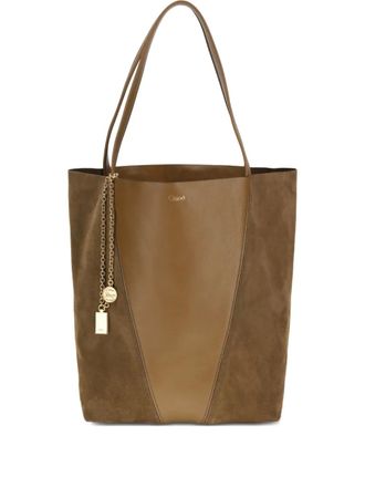 Chlo&eacute; panel charm shoulder bag - Brown