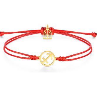 Mantra Zodiac Thread Bracelet in Sagittarius Yellow Gold at Nordstrom