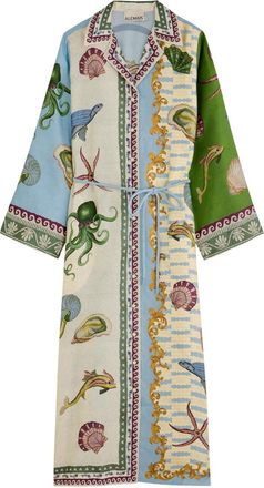 Alemais Alemais Bath House Printed Silk Maxi Shirt Dress - Multicoloured - 10 (UK10 / S)
