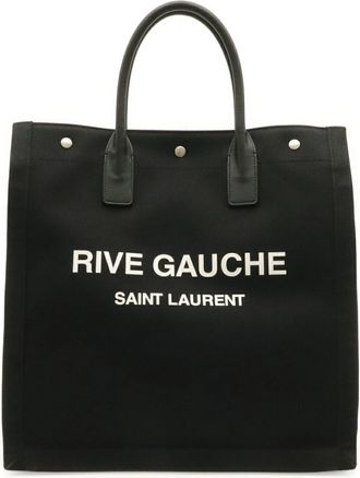 Saint Laurent Black Canvas Tote Bag (Pre-Owned)