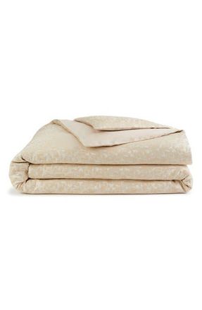 DKNY Fragment Jacquard Duvet in Gold at Nordstrom, Size Queen