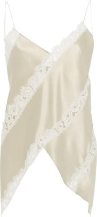 Rosetta Getty lace-panel blouse - Neutrals